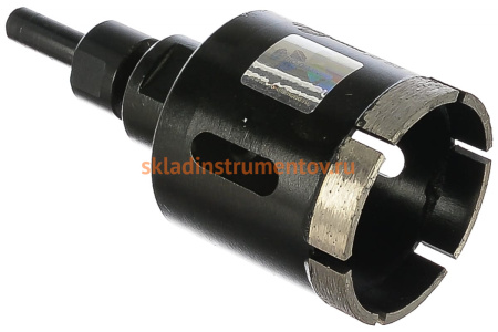 Коронка алмазная по керамограниту, серебряная пайка (55 мм) TRIO-DIAMOND GCB766