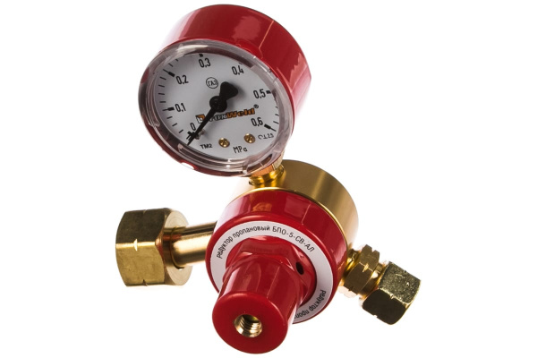 Редуктор БПО-5-СВ-АЛ пропановый, 1 манометр Foxweld 4429