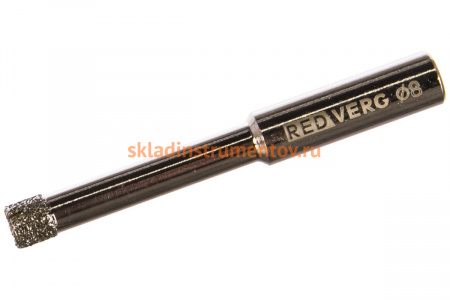 Сверло-коронка алмазная по керамограниту 8 мм REDVERG 6627190