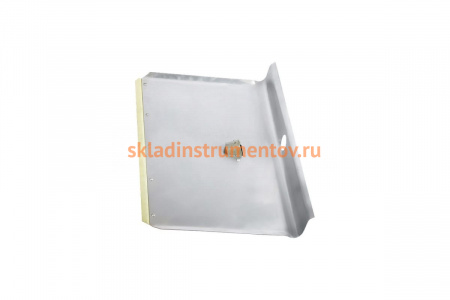 Тротуарная лопата 400х400x1,5 мм, без черенка, алюминиевая, металлическая окантовка СИБРТЕХ 61543