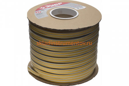 Самоклеящийся уплотнитель Зубр резиновый профиль D белый 150 м 40920-150