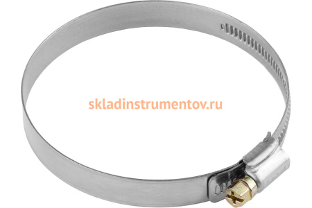 Хомуты Зубр ЭКСПЕРТ из нержавеющей стали с накатной лентой НЛ-12, 120-140мм, 50шт 37822-120-140-50