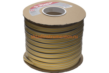 Самоклеящийся уплотнитель Зубр резиновый профиль D белый 150 м 40920-150