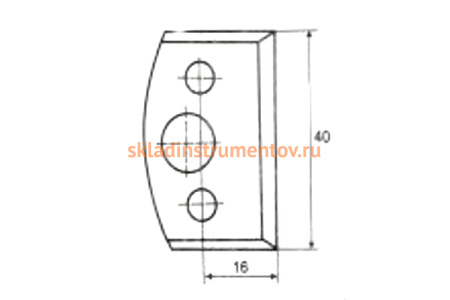 Нож прямой 2 шт. по дереву для фрезерной головки Энкор 19310