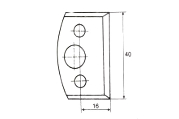 Нож прямой 2 шт. по дереву для фрезерной головки Энкор 19310