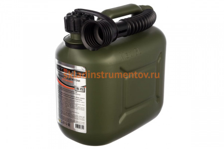 Канистра для ГСМ вертикальная, 5 л пластиковая, усиленная STELS 53124