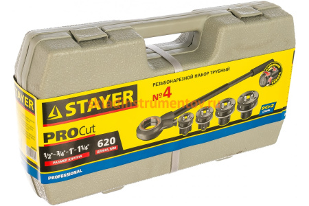 Набор для нарезки резьбы на трубах STAYER PROFESSIONAL 28260-H4