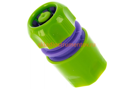 Соединитель пластмассовый быстросъемный с автостопом для шланга 1/2" PALISAD 66140