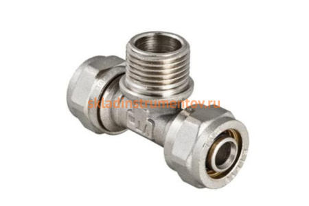 Тройник для металлопластиковых труб Энкор 20х3/4х20 Valtec НР /10/80/ 686