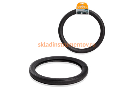 Комбинированная оплетка на руль Airline гладкая/перфор. кожа, черная, 37-39 см/М AWC-RS-15M