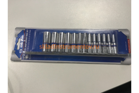 Набор глубоких торцевых головок 1/4", шестигранные, 4-14 мм, 13 предметов KING TONY 2311MR