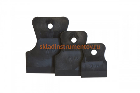 Набор резиновых шпателей КЕДР черные, 3шт, 40-60-80мм 139-0005 134981