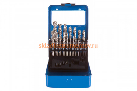 Набор сверл по металлу ПРОФЕССИОНАЛ (19 шт; Р6М5; 1-10 мм) Зубр 29625-H19