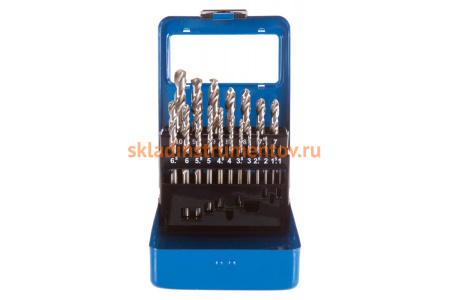 Набор сверл по металлу ПРОФЕССИОНАЛ (19 шт; Р6М5; 1-10 мм) Зубр 29625-H19