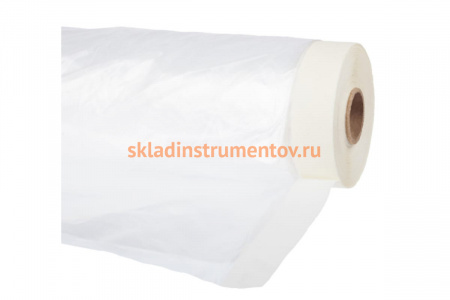 Пленка защитная прозрачная с клейкой малярной лентой (1.1х25 м; HDPE) РемоКолор 09-0-011