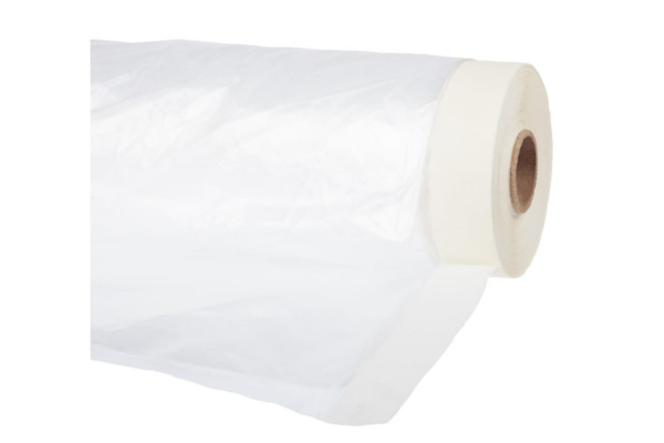Пленка защитная прозрачная с клейкой малярной лентой (1.1х25 м; HDPE) РемоКолор 09-0-011