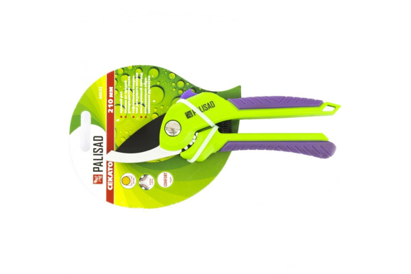 Секатор 210 мм, с прямым резом, шестерен.привод, 2-компонентные ручки PALISAD 60532