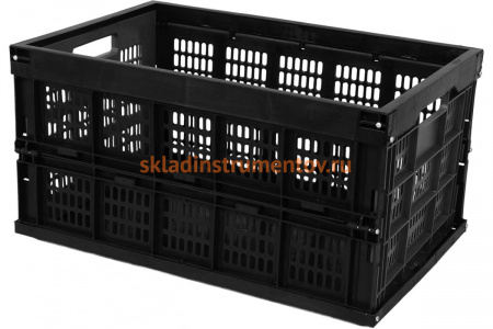 Складной перфорированный чёрный ящик Тара.ру п/э 530x350x272 23488