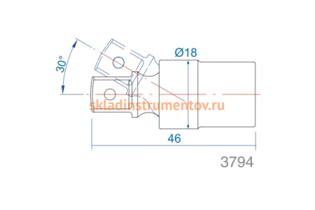 Кардан шаровый (3/8") KING TONY 3794