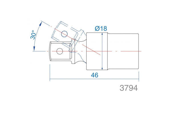 Кардан шаровый (3/8") KING TONY 3794
