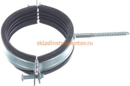 Трубный хомут Зубр оцинкованный, с шурупом, 3", 100шт 37854-83-95-100