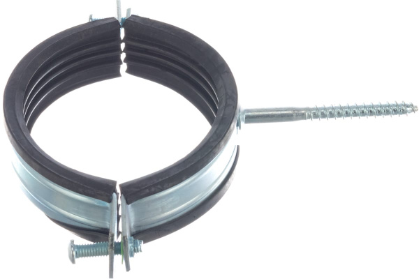 Трубный хомут Зубр оцинкованный, с шурупом, 3", 100шт 37854-83-95-100
