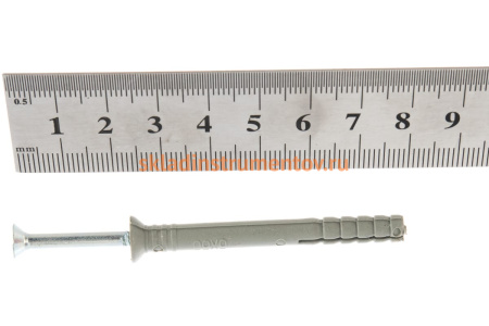 Дюбель-гвоздь полипропиленовый с потайным бортиком 100 шт. (6х60 мм; ТФ5) Зубр 4-301345-06-060