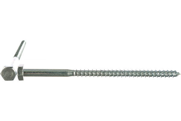 Оцинкованные шурупы для деревянных лаг и реек Зубр c шестигранной головкой, 10x180мм, ТФ3, 20 штук 4-300453-10-180