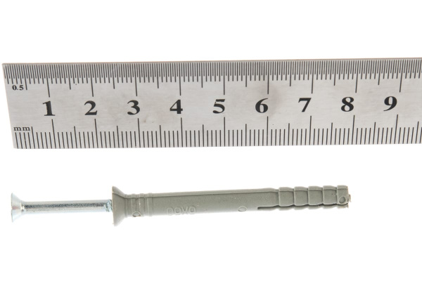 Дюбель-гвоздь полипропиленовый с потайным бортиком 100 шт. (6х60 мм; ТФ5) Зубр 4-301345-06-060