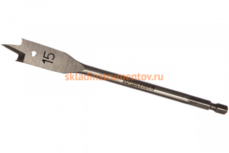 Сверло перовое по дереву (15х152 мм) ПРАКТИКА 774-016