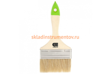 Плоская кисть, 75 мм натуральная щетина, деревянная ручка СИБРТЕХ 82265