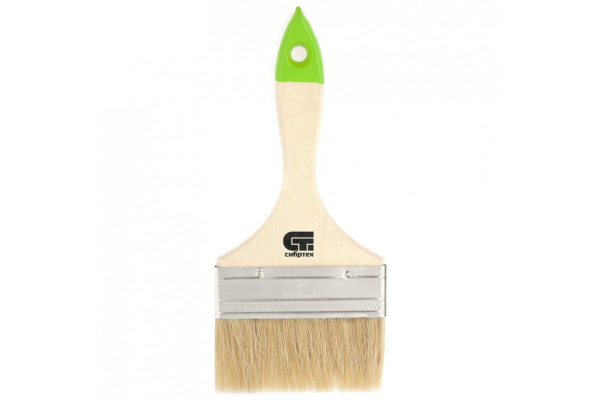Плоская кисть, 75 мм натуральная щетина, деревянная ручка СИБРТЕХ 82265