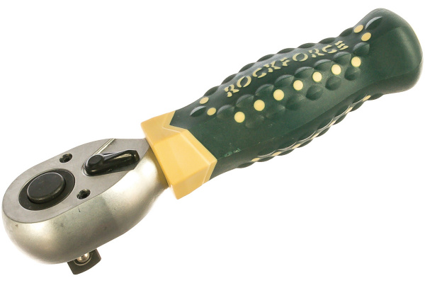 Реверсивная короткая трещотка с резиновой ручкой 1/2 L-170мм 72зуб ROCKFORCE RF-802419