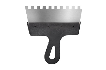 Фасадный зубчатый шпатель (200 мм, нержавеющая сталь, 10 мм) Biber 35236 тов-169787