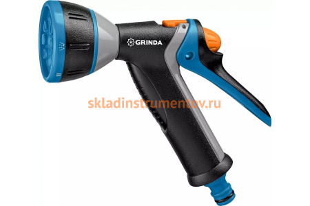 Металлический поливочный пистолет GRINDA PROLine BM-8 8 режимов, курок сзади, TPR покрытие 8-427339_z02