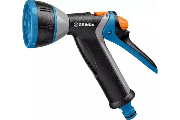 Металлический поливочный пистолет GRINDA PROLine BM-8 8 режимов, курок сзади, TPR покрытие 8-427339_z02