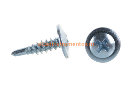 Саморезы с прессшайбой и сверлом по листовому металлу до 2 мм Зубр PH2 4,2х16 мм 35шт 300216-42-016