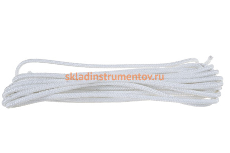 Капроновый плетеный 24-х прядный фал с сердечником 12 ммх20 м, р/н - 950 кгс КУРС 68419 Капроновый плетеный 24-х прядный фал с сердечником 12 ммх20 м, р/н - 950 кгс КУРС 68419