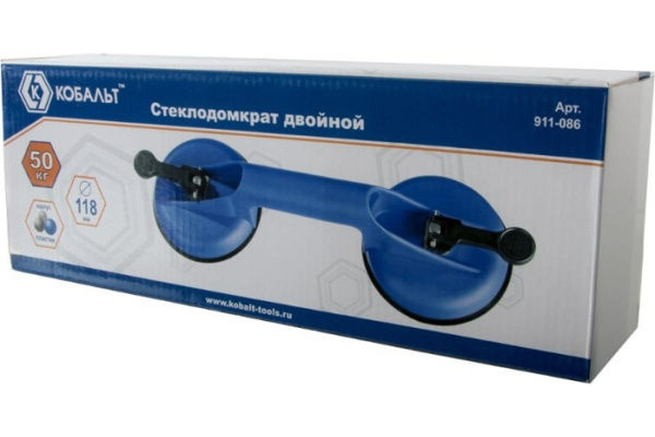 Двойной пластиковый стеклодомкрат, 50 кг КОБАЛЬТ 911-086