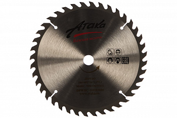 Диск пильный (184 мм; 40T; 16 мм) по дереву профи АТАКА 8079540