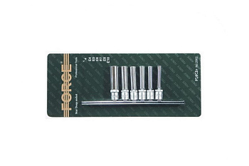 Набор головок 1/4", 50 мм, Е4-Е10, 6 шт. FORCE 2062