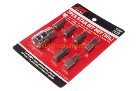 Набор вставок 1/2 DR торкс Т25-55 7шт JTC 5366