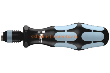 Рукоятка-битодержатель WERA с патроном Rapidaptor, для бит 1/4" C/E 6.3, 119 мм, WE-051465