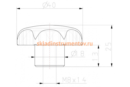 Звездообразная рукоятка KIPP K0155.208
