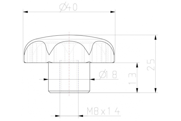 Звездообразная рукоятка KIPP K0155.208