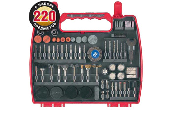 Набор мини-насадок (220 предметов) для гравировальных машин Зубр 35903-H220