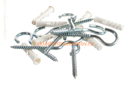 Распорный дюбель Зубр МАСТЕР тип ЕВРО с шурупом-полукольцом, 6х30 / 4х65 мм, 8 шт 30686-06-30