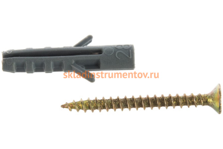 Дюбель ЕВРО с шурупом 15 шт. (5x25 мм; ТФ6) ЗУБР 30662-05-25