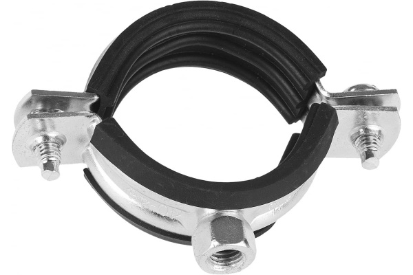 Трубный оцинкованный хомут Зубр с гайкой 2 1/2 37850-73-82-1