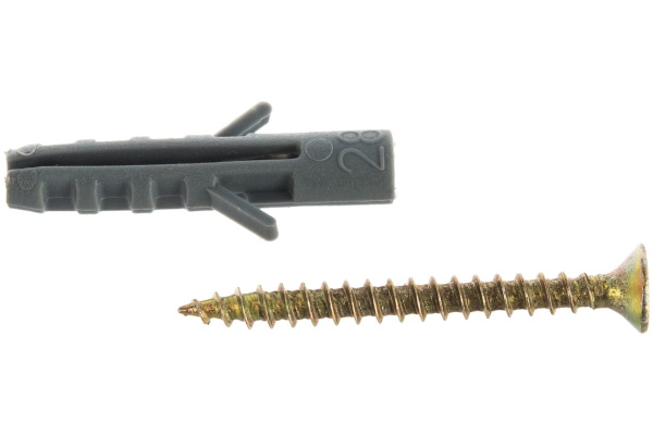 Дюбель ЕВРО с шурупом 15 шт. (5x25 мм; ТФ6) ЗУБР 30662-05-25